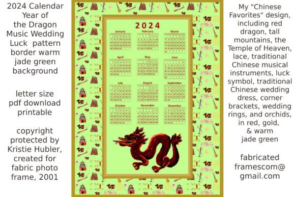 Download 2024 Calendar Year of Dragon Luck Print - Calendar Collection