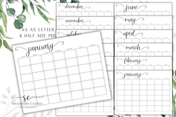 Download Blank Monthly Calendar Printable - Calendar Collection