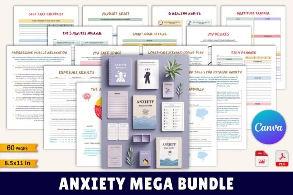Download Anxiety Mega Bundle KDP Interior - Bundle kdp interior Collection