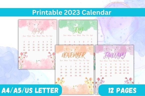 Download Editable Colorful 2023 Calendar - 2023 calendar Collection