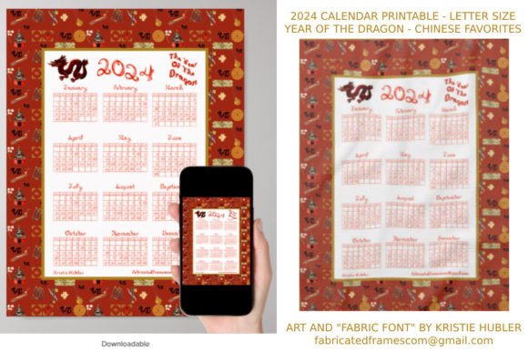 Download 2024 Calendar Printable Year of Dragon - Calendar Collection