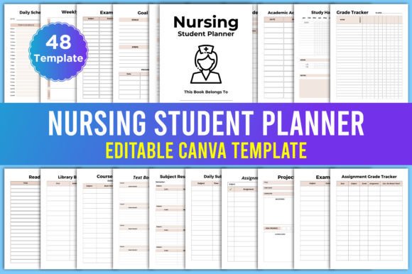 Download Editable Nursing Student Planner Canva - Premium Resources